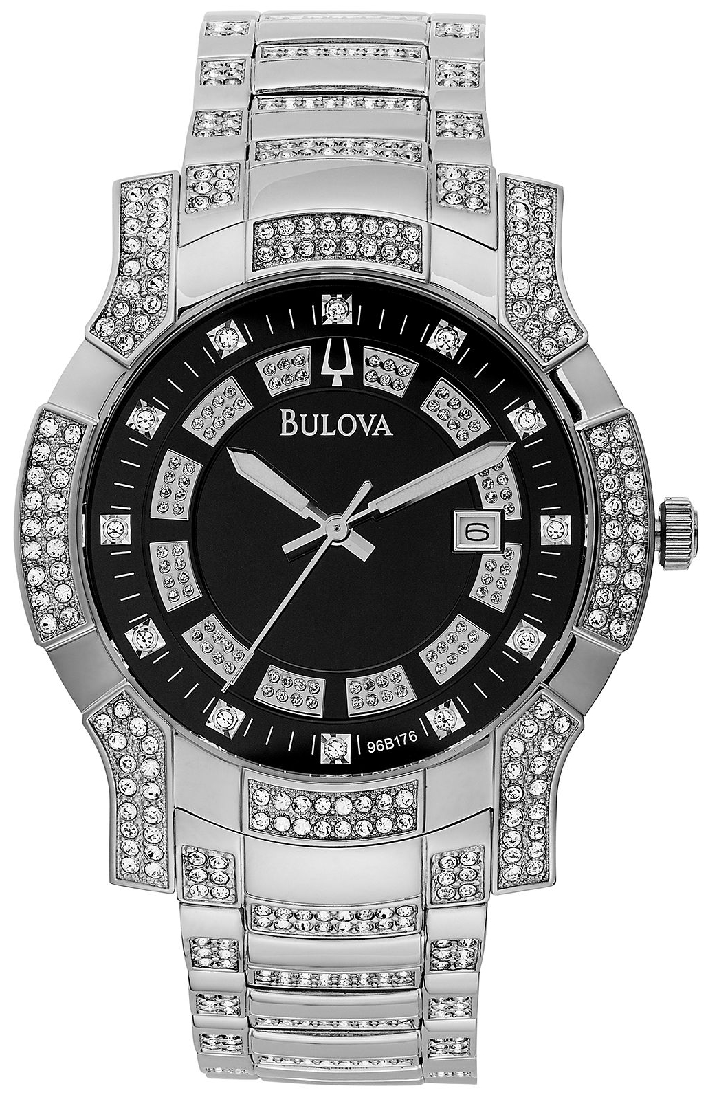 Bulova Men's Crystal Stainless Watch 42mm 