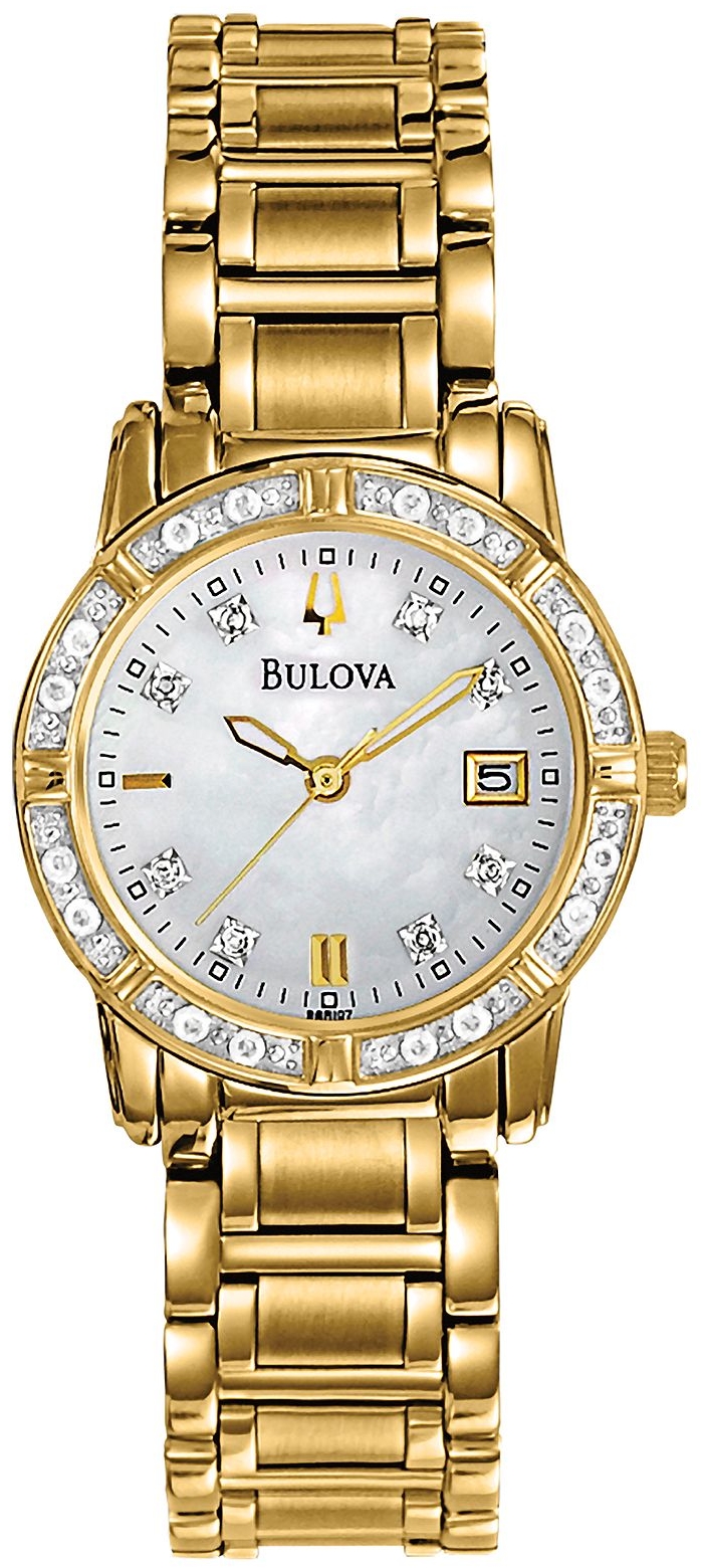 Bulova Women's Diamond Gold Watch 26mm 
