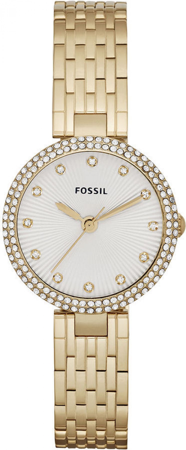 Fossil Womens Olive Analog  Gold Watch 28mm