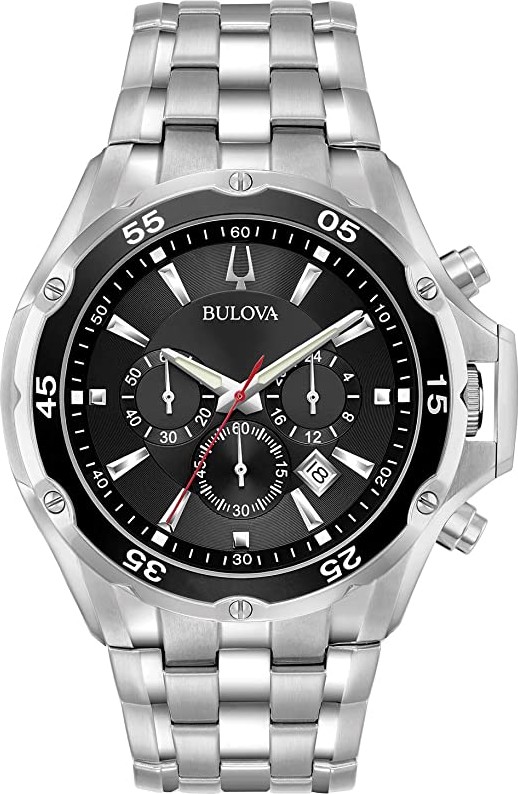 Bulova 98B333 Dress Chronograph Rotating Watch 45mm