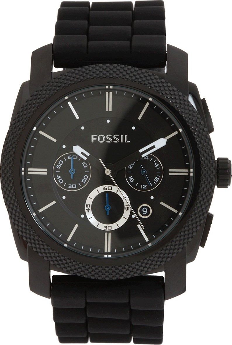 Fossil FS4487 Men's Machine Chronograph Silicone Watch 45mm
