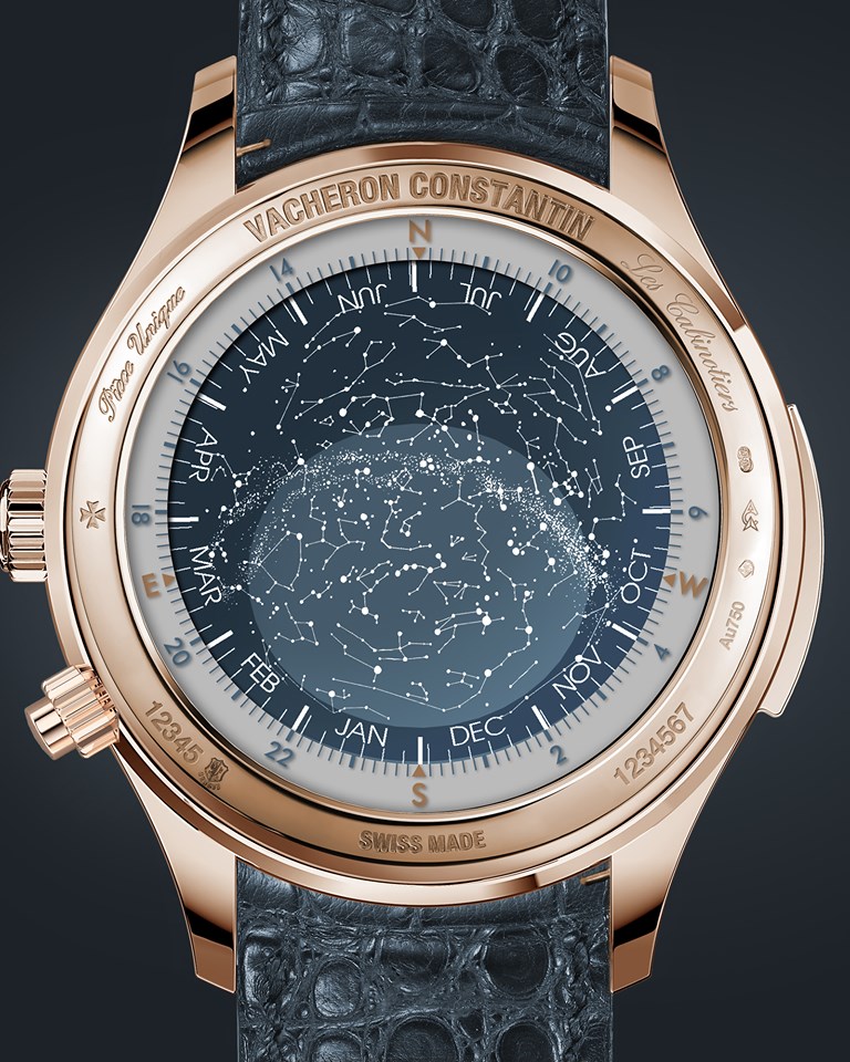 Mặt lưng thiên văn của đồng hồ Vacheron Constantin “La Musique du Temps” Les Cabinotiers Minute Repeater Tourbillon Sky Chart