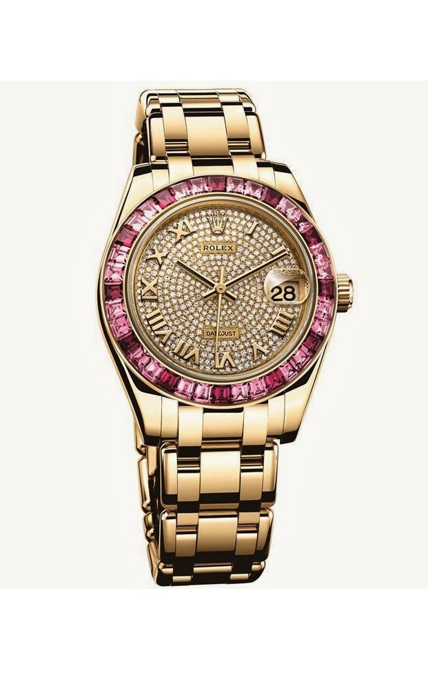 Đồng hồ hiệu Rolex đá quý gắn kim cương - luxshopping.vn 07