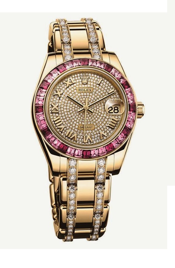 Đồng hồ hiệu Rolex đá quý gắn kim cương - luxshopping.vn 08