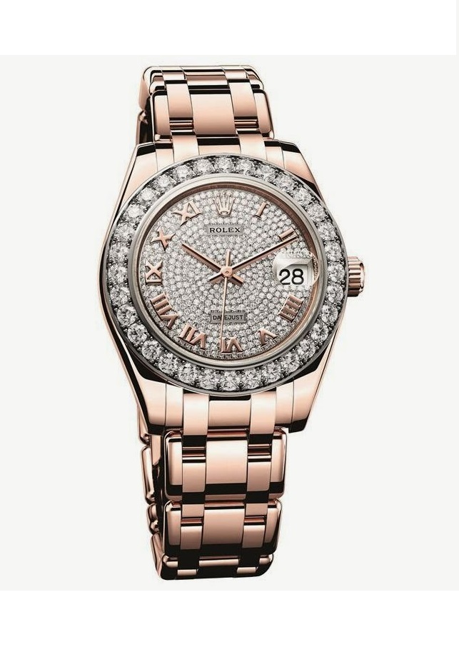 Đồng hồ hiệu Rolex đá quý gắn kim cương - luxshopping.vn 09