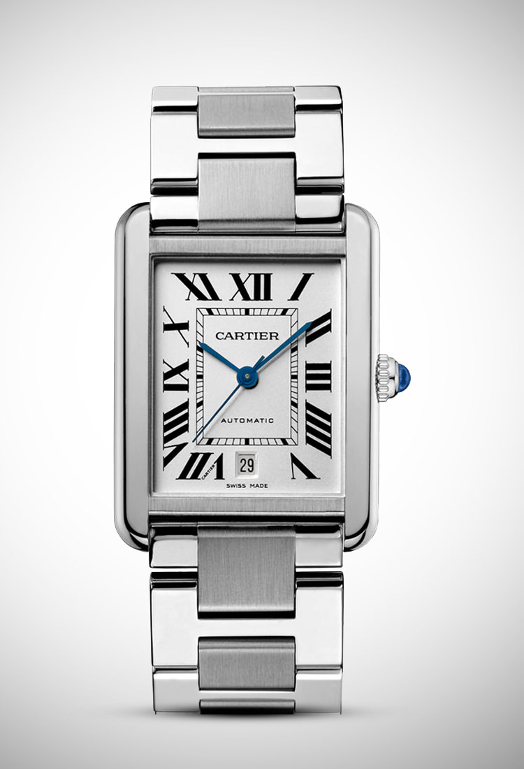 Đồng hồ Cartier Tank phiên bản thép hoàn toàn