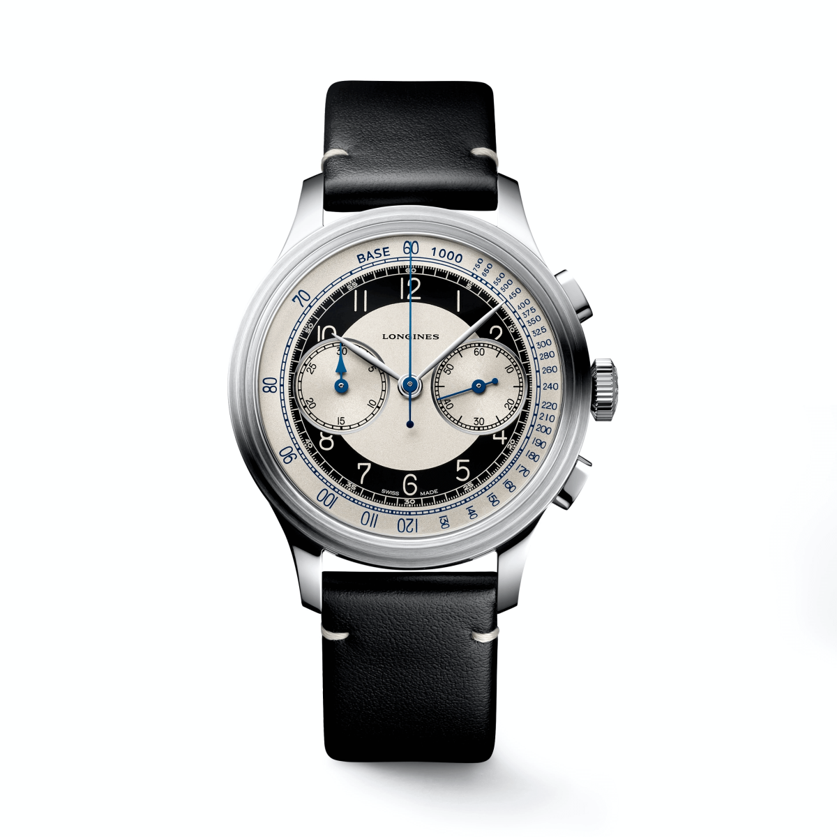 đồng hồ 5 kim chronograph longines heritage classic tuxedo L2.830.4.93.0