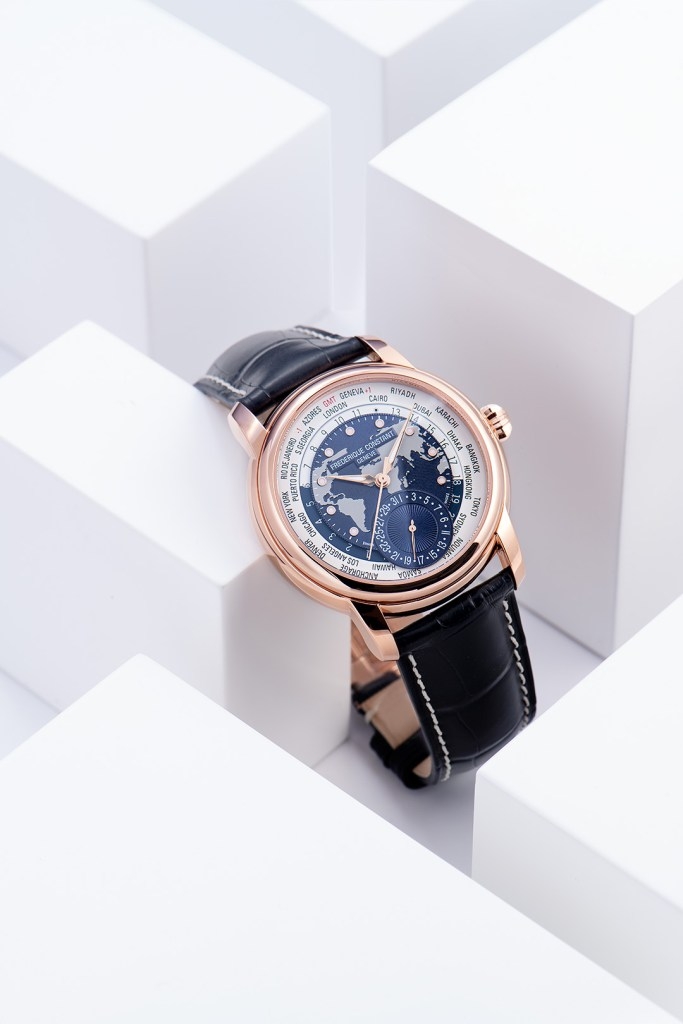 đồng hồ frederique constant classics worldtimer limited edition 2022 vàng nguyên khối 