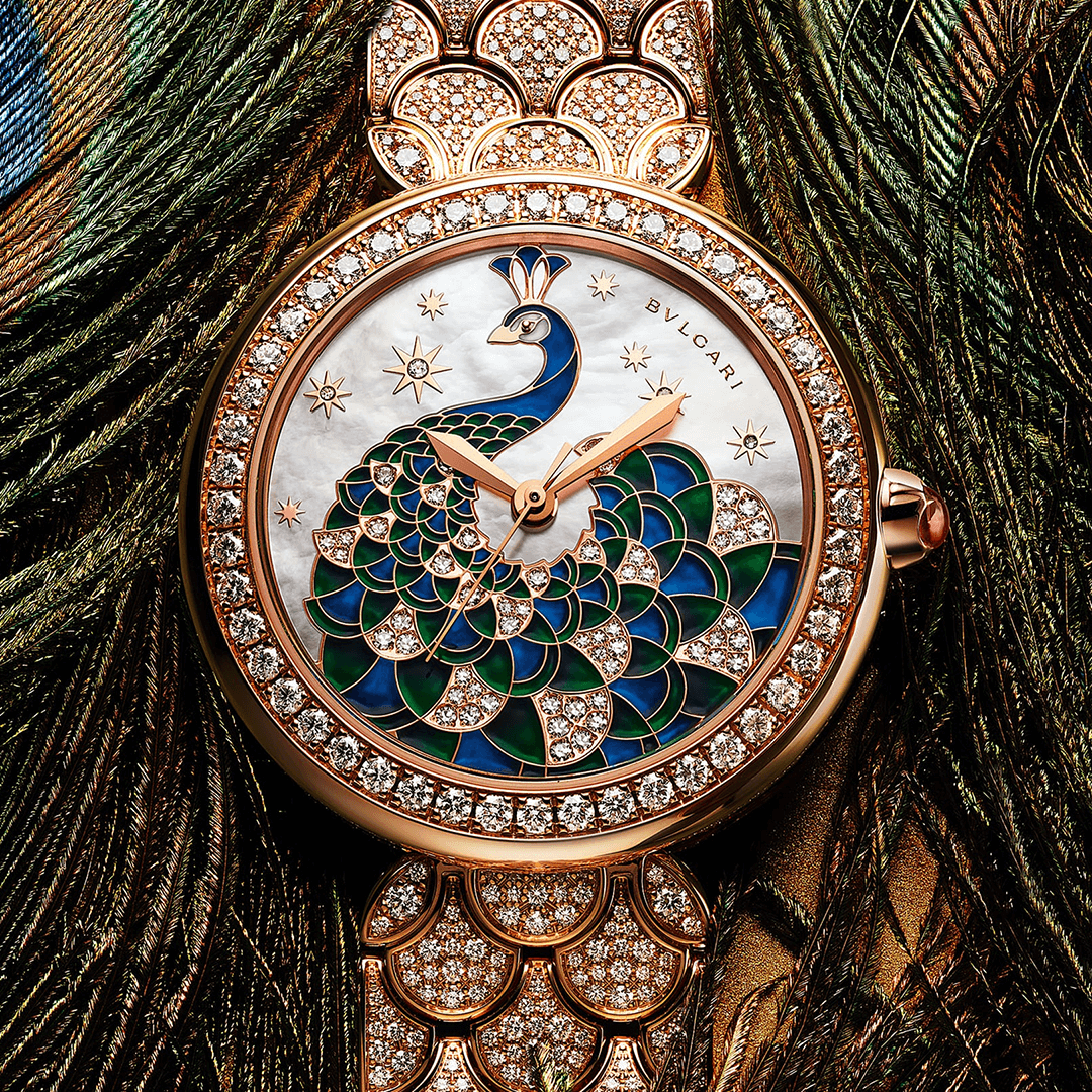 đồng hồ chim công Bvlgari Diva's Dream Peacock Diamonds LVMH 2021