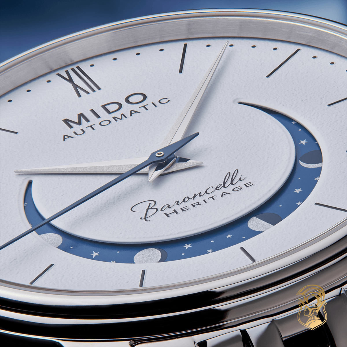 đồng hồ moonphase mido baroncelli smiling moon mới 