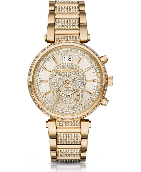 MICHAEL KORS Sawyer Champagne Ladies Watch 39mm