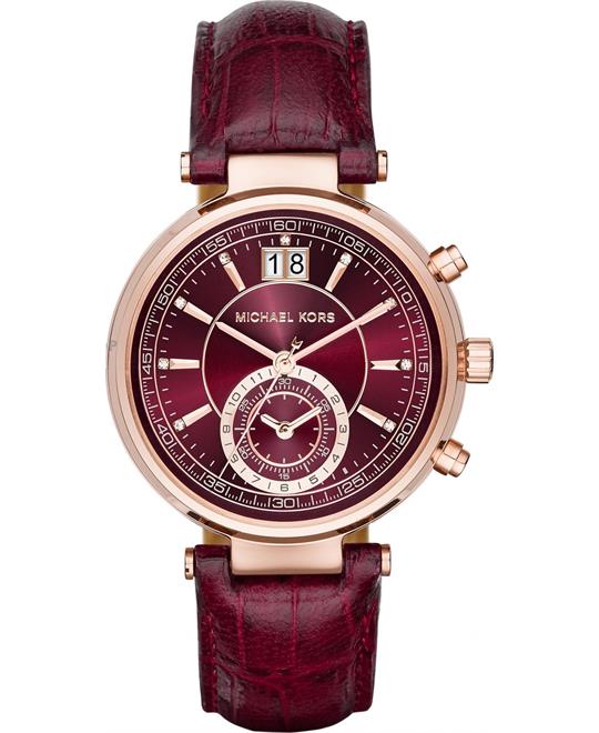 MICHAEL KORS  Sawyer Rose Gold Embossed Watch 39mm