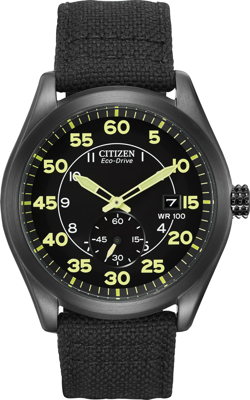 Citizen BV1085-14E Chandler Men's Eco-Drive Black Nylon Strap Watch 46mm