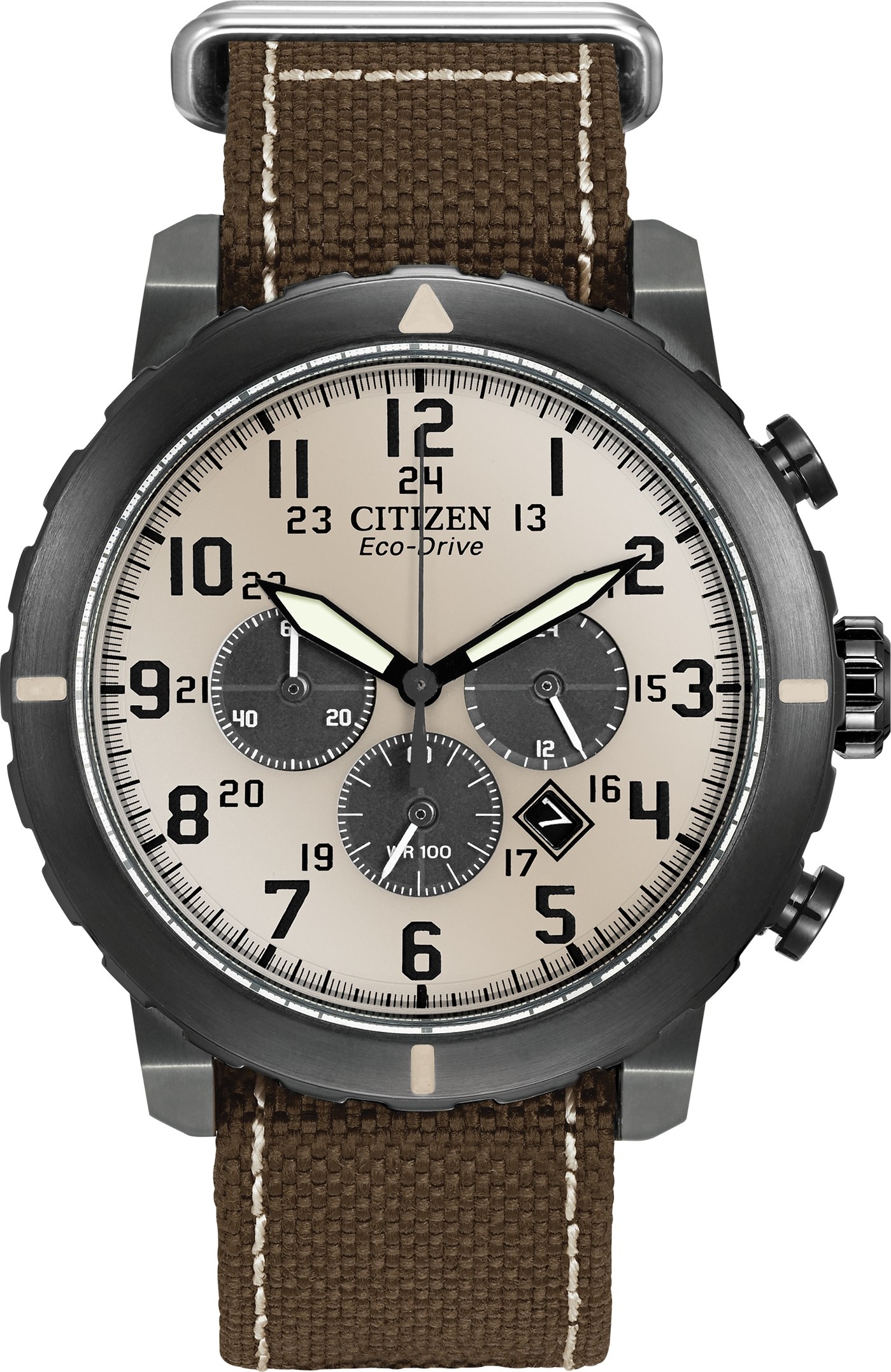Citizen CA4095-04H Men's Military Stainless Steel Watch 45mm
