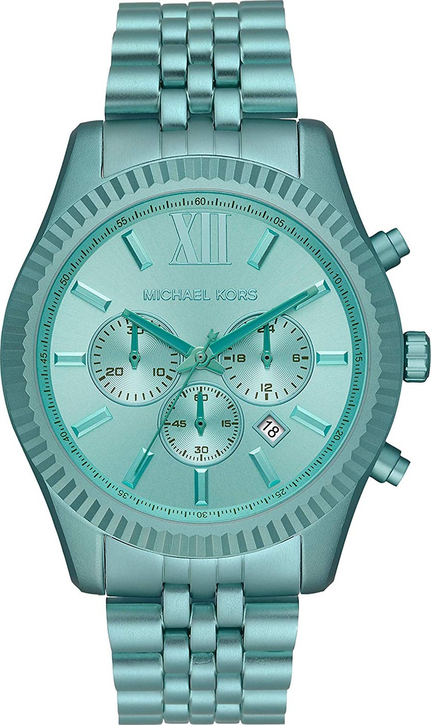 Michael Kors MK8793 Lexington Aqua Aluminum Watch 44mm