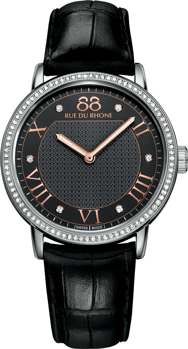 88 Rue du Rhone Women's Swiss 88 diamonds alligator 35mm