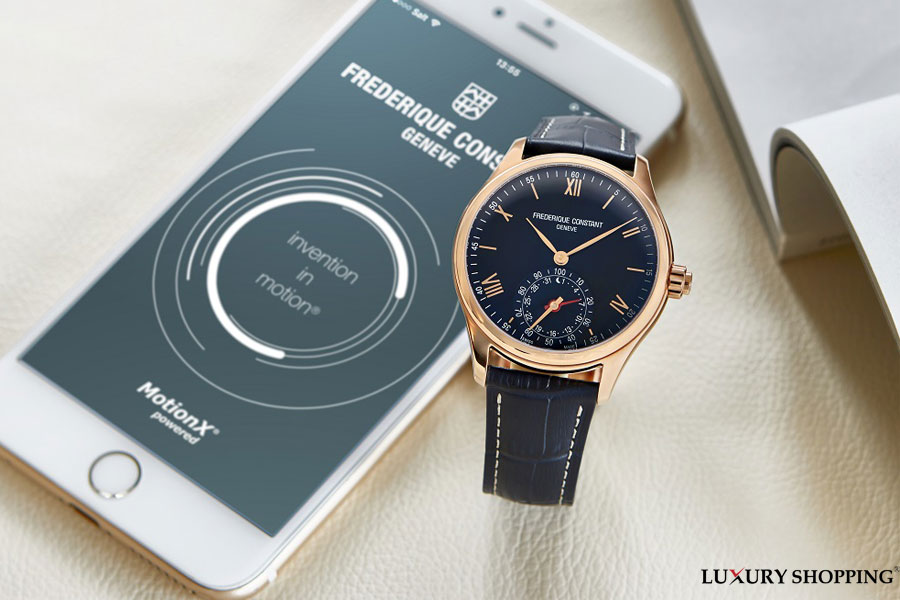 ĐỒNG HỒ NAM FREDERIQUE CONSTANT HOROLOGICAL SMARTWATCH XANH NAVY LỊCH LÃM