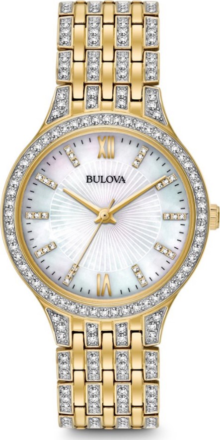 Bulova Crystal Mother of Pearl Watch 32mm