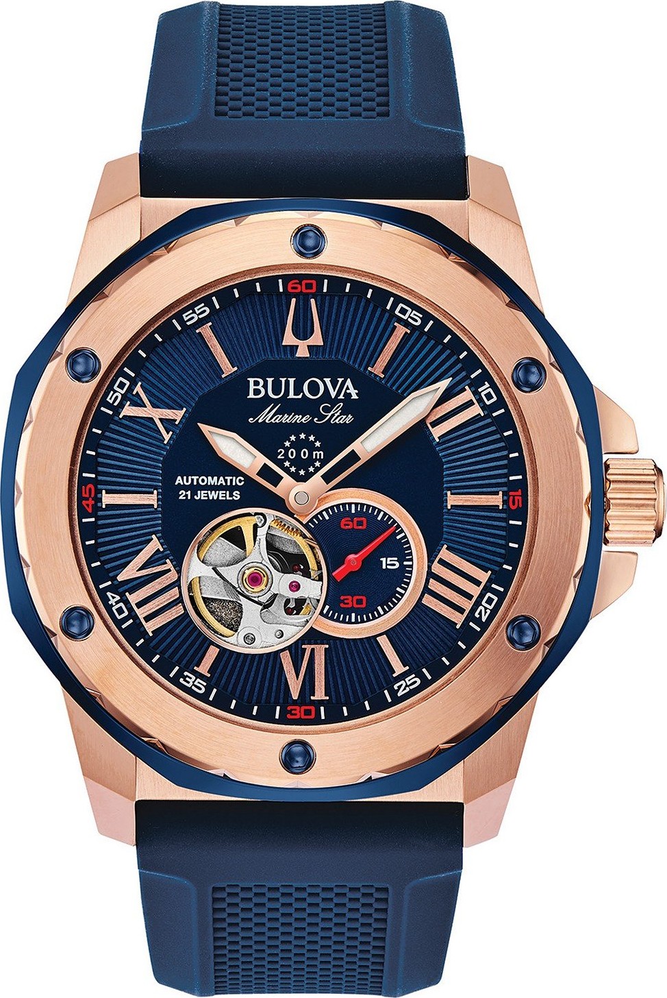 Bulova 98A227 Marine Star Automatic Watch 45mm