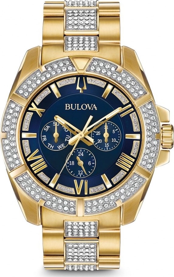 Bulova 98C128 Octava Swarovski Watch 44Mm