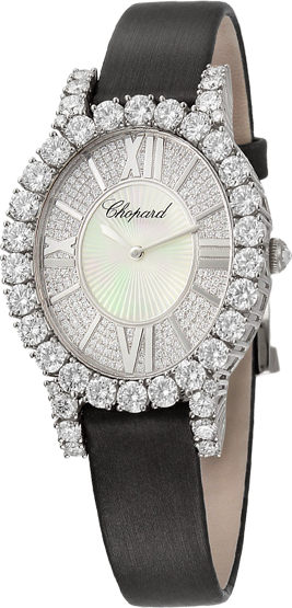 Đồng hồ nữ Chopard Happy Diamond đính đá dây da màu đỏ replica 1:1