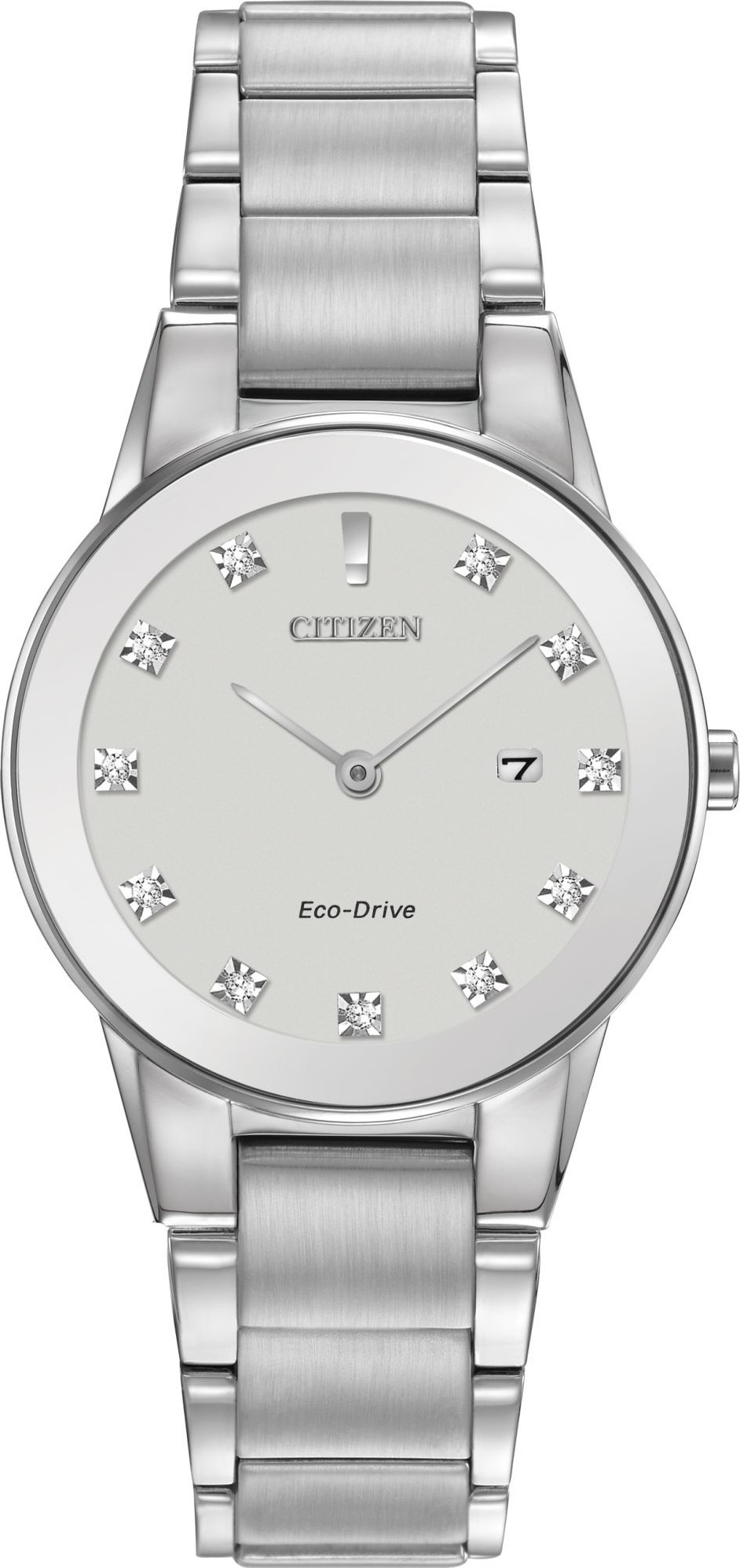 CITIZEN GA1050-51B Axiom Eco-drive Silver Ladies Watch 30mm