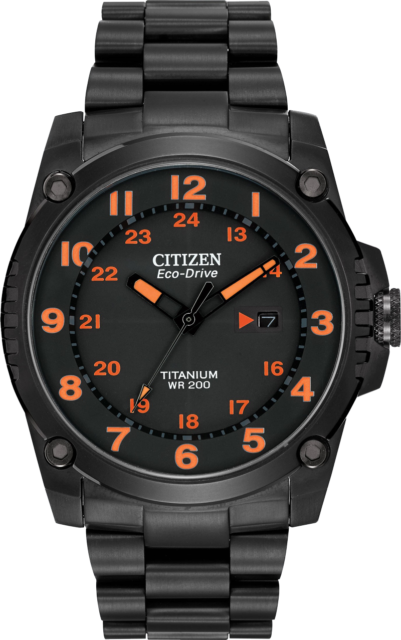 Citizen BJ8075-58F Titanium Men's Eco-Drive Shock-Proof Watch 43mm