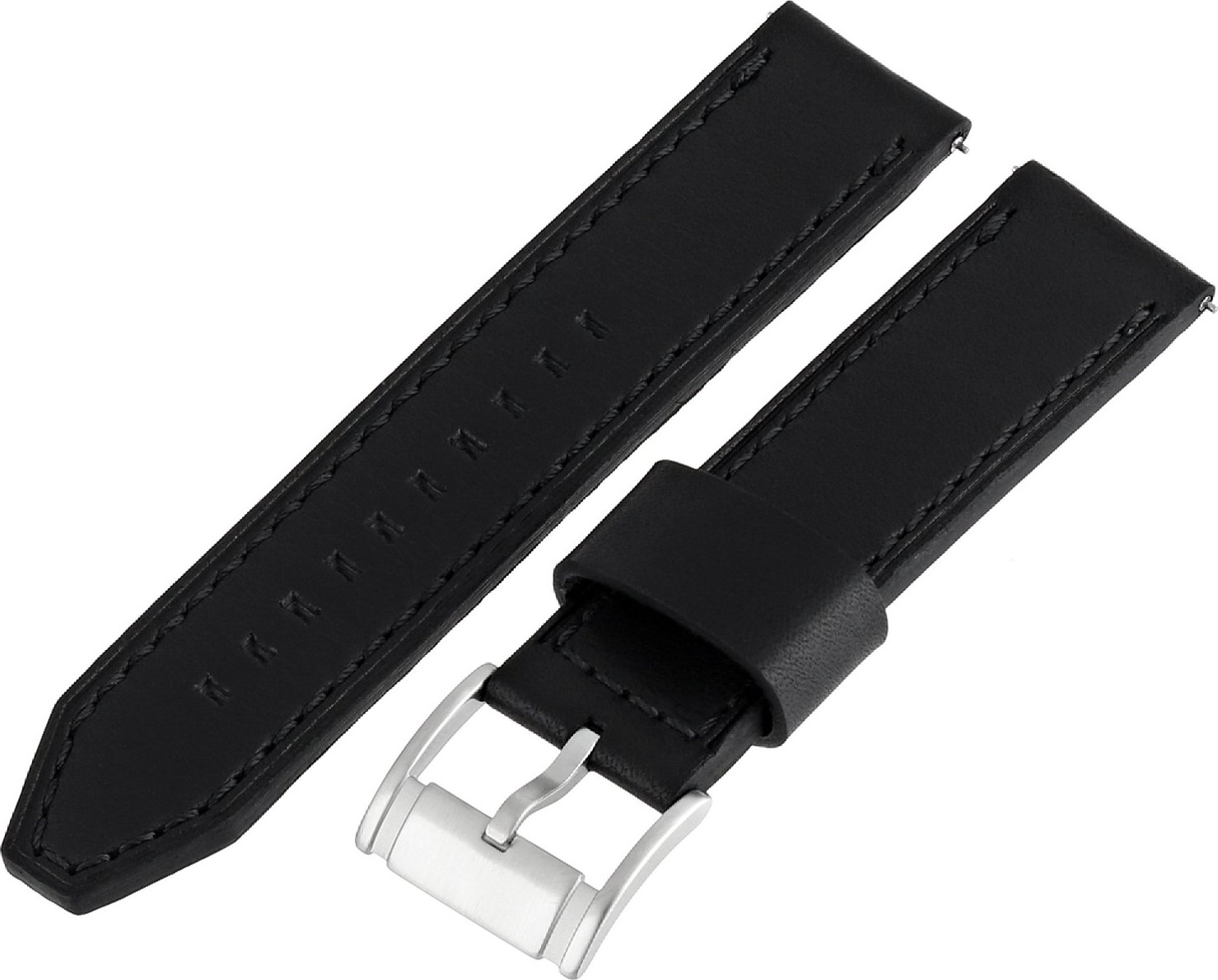 Fossil S221001 Men's Leather Watch Strap - Black 22mm