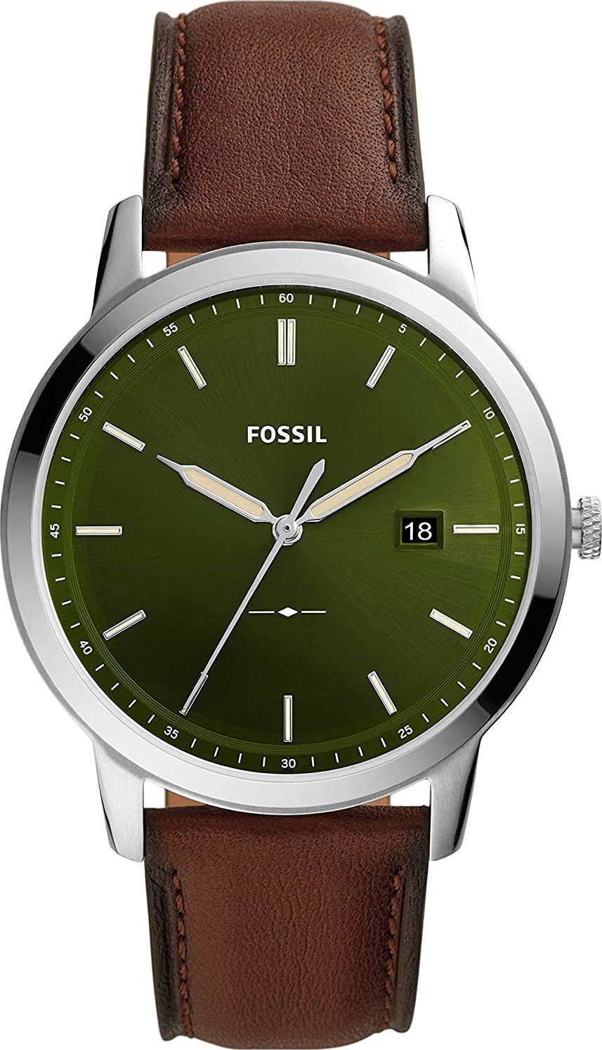 Fossil FS5838 Minimalist Solar-Powered Dark Watch 44mm