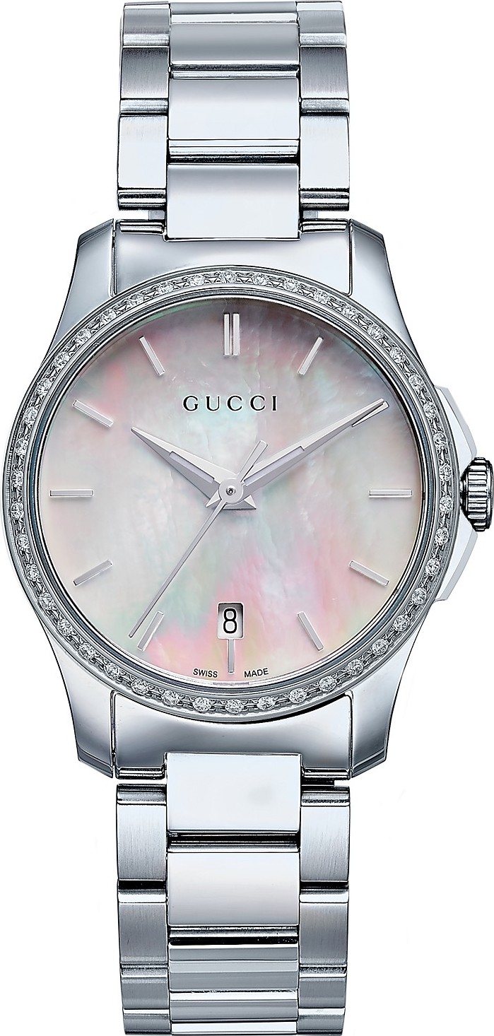 Gucci YA126543 G-Timeless Diamond Watch 27mm