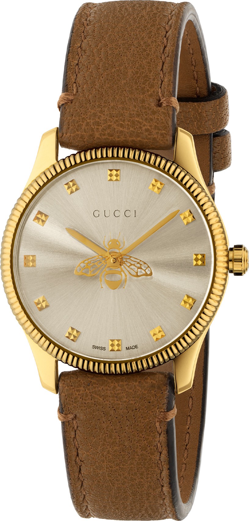 Top 30+ imagen gucci leather watch