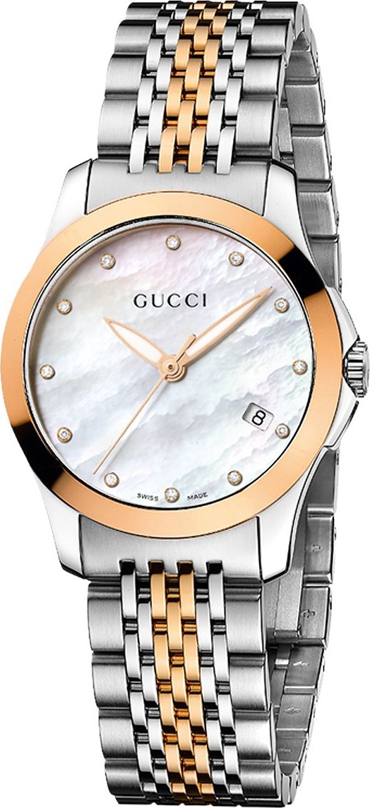 GUCCI YA126514 G-Timeless Diamond Ladies Watch 27mm