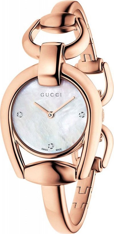 Gucci YA139508 Horsebit Rose Gold Ladies Watch 28mm