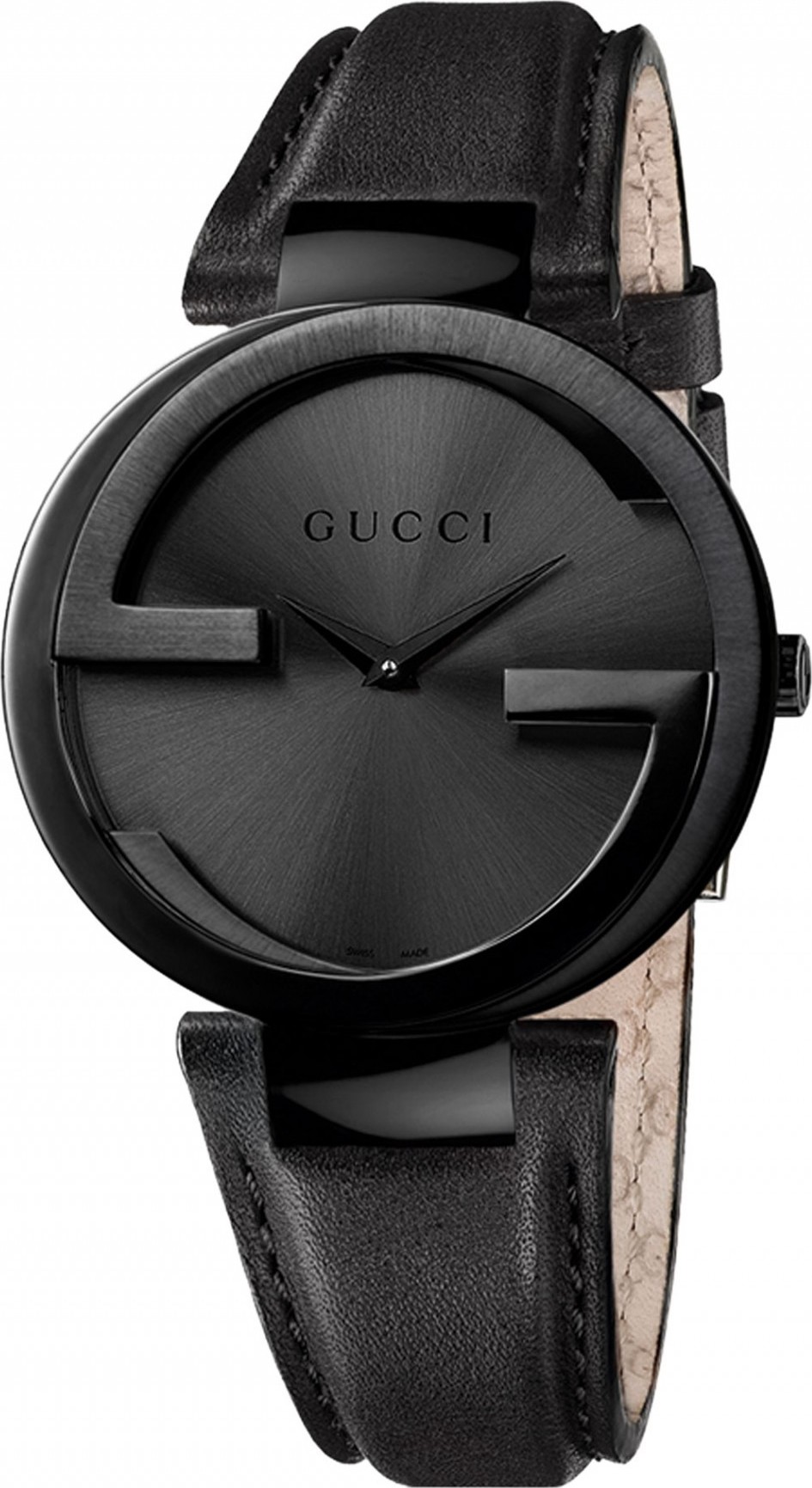 Gucci YA133302 Interlocking G Black Unisex Watch 37mm