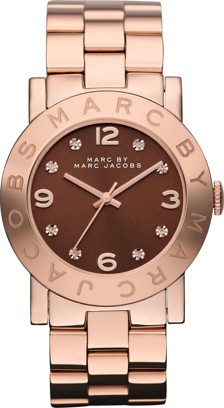 Marc By Marc Jacobs Mbm3167 Amy Brown Dial Rose Gold Watch 36Mm