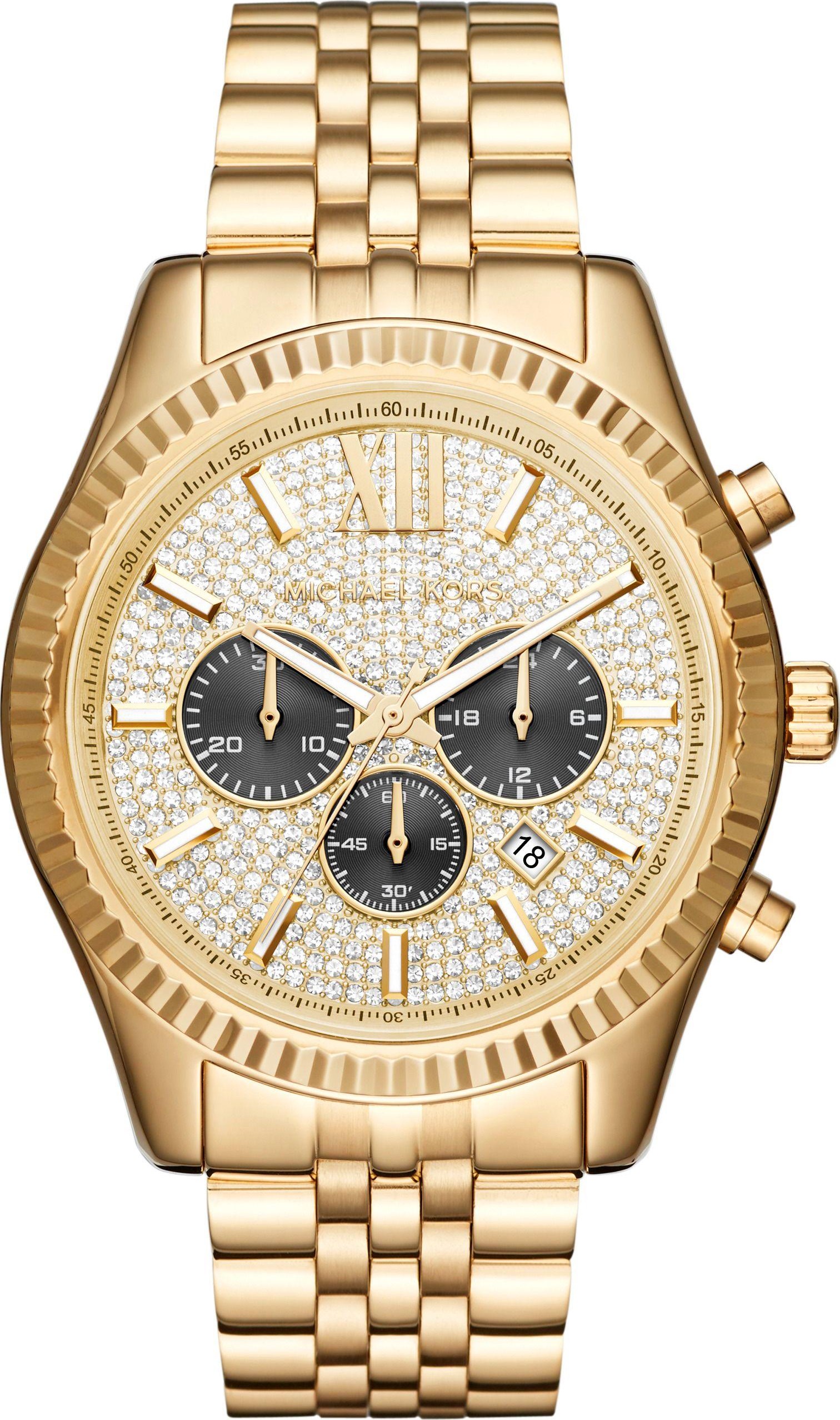 Michael Kors Oversized Gold and Black Watch  Engravers Guild