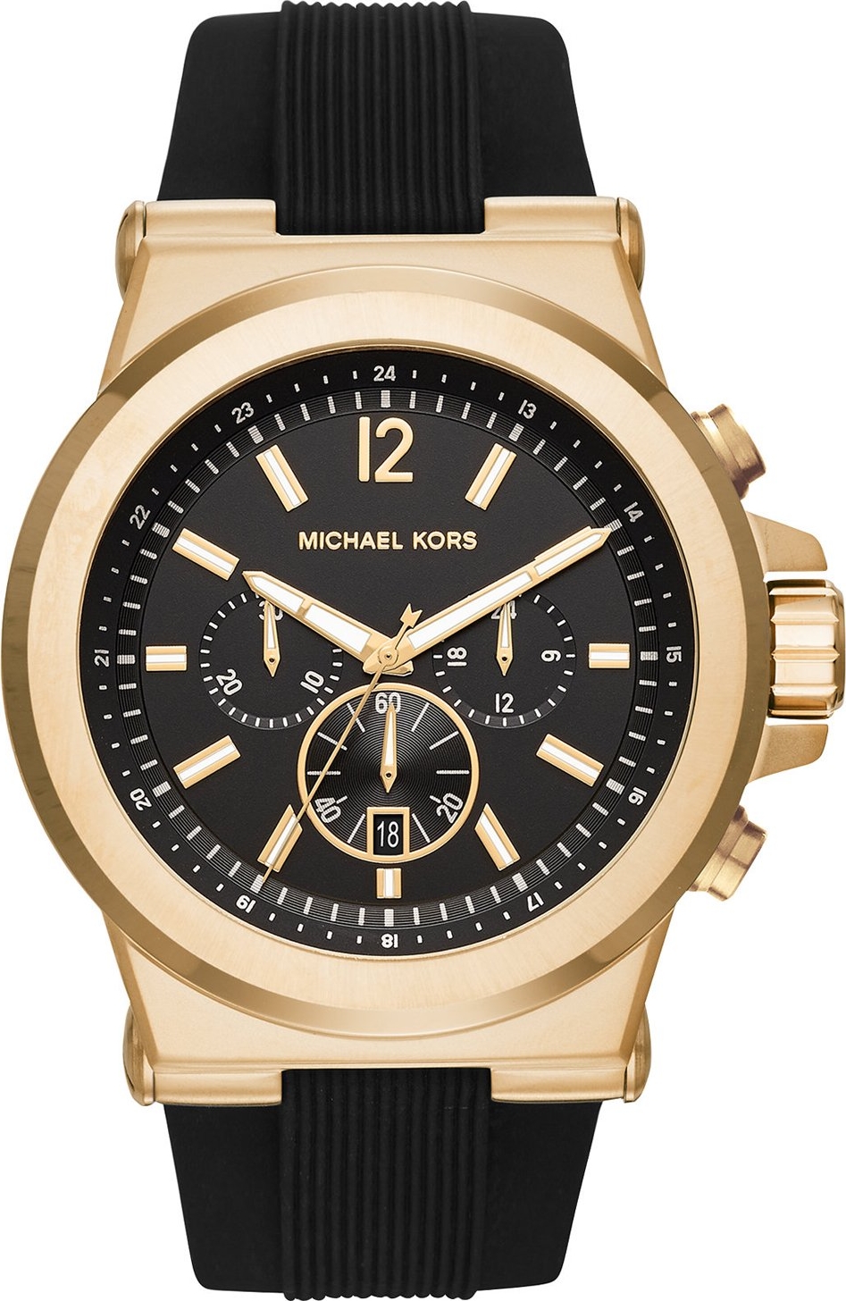 Michael Kors Dylan Silver Black Silicone Strap Mens Watch Mens Fashion  Watches  Accessories Watches on Carousell