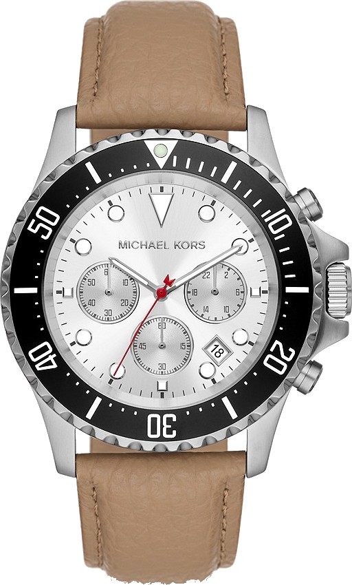 Michael Kors MK8737 Quartz Black Leather Watch 42mm