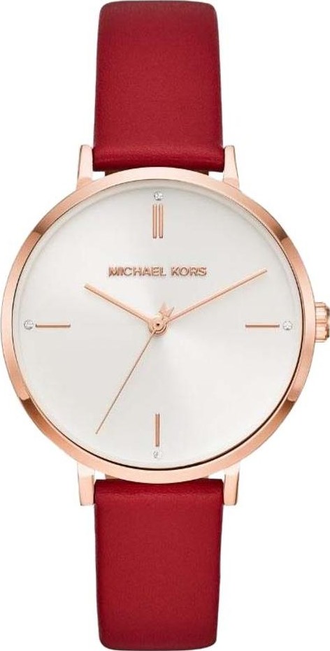 Michael Kors MK7103 Jayne Red Leather Watch 38mm