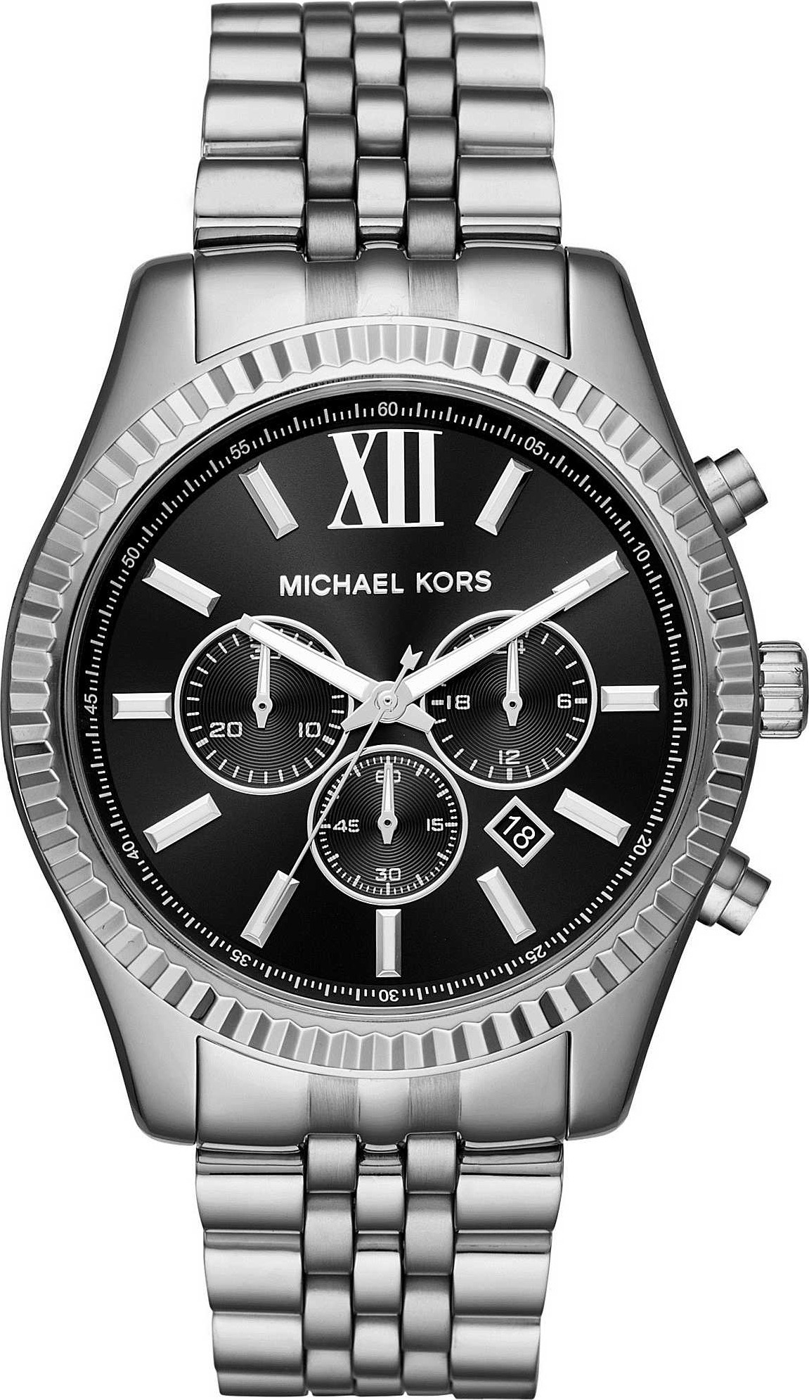 Oversized SilverTone Watch  Michael Kors