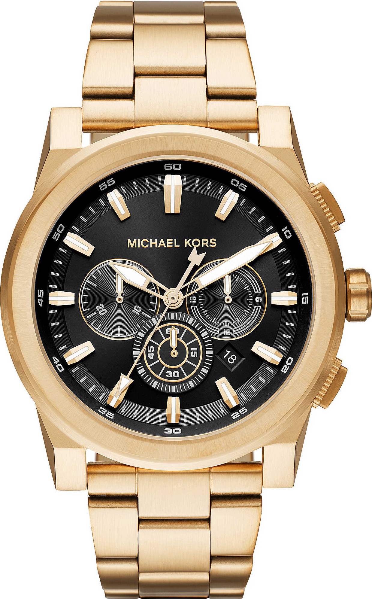 Michael Kors Mens Lexington Gold Tone Steel Chronograph Watch MK8446   Walmartcom
