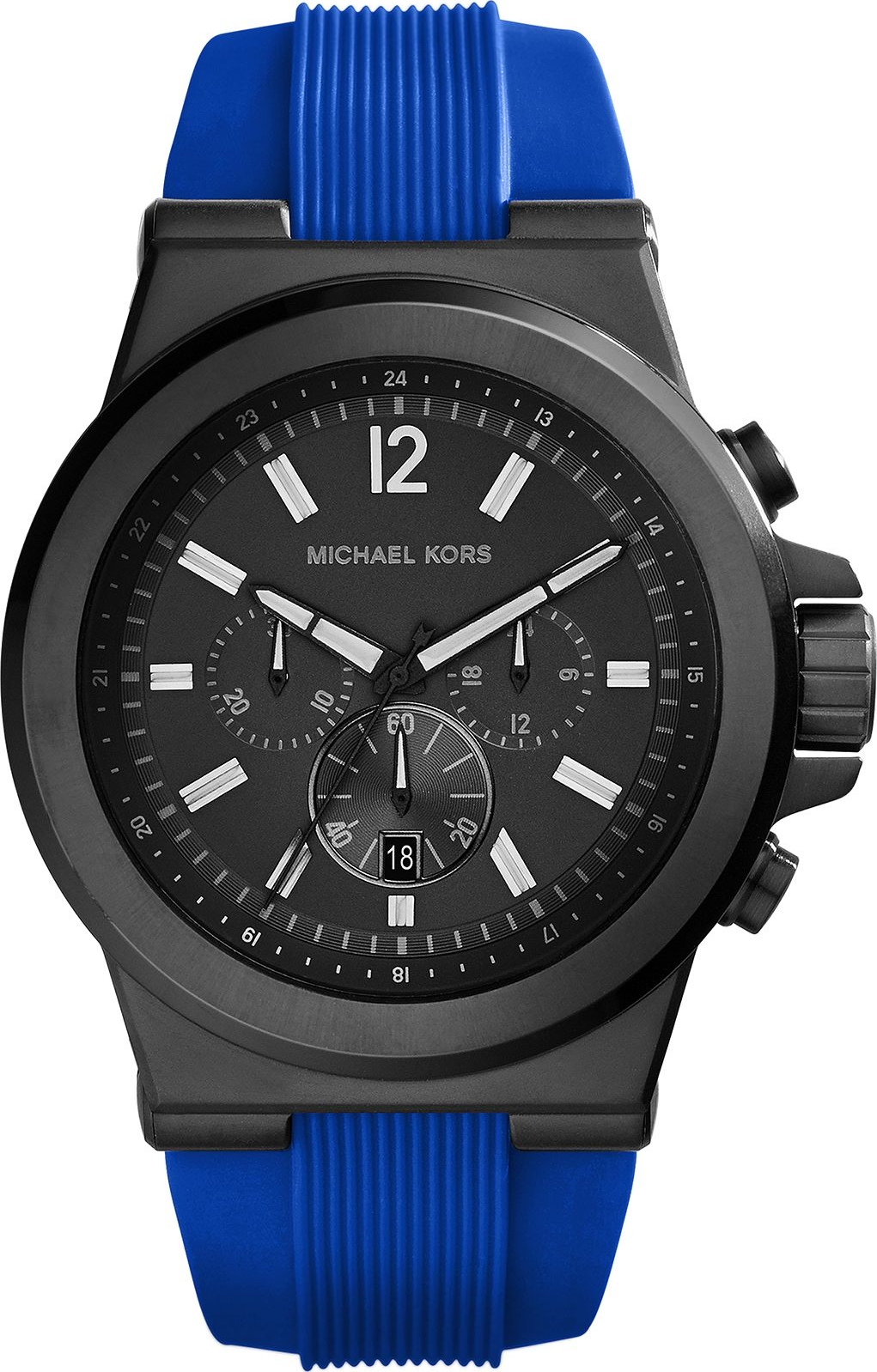 Michael Kors MK8357 Dylan Blue Silicone Watch 48mm