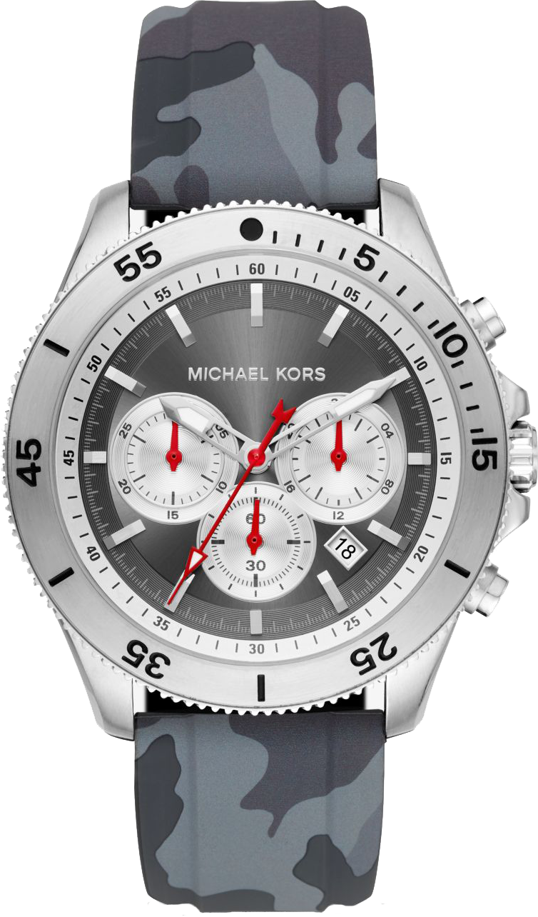 Michael Kors MK8710 Oversized Theroux Camo Silicone Watch 45mm