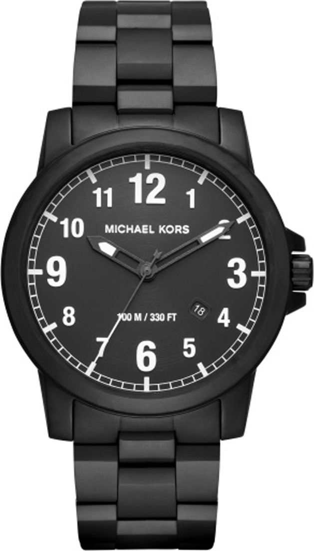 Introducir 37+ imagen michael kors black dial watch