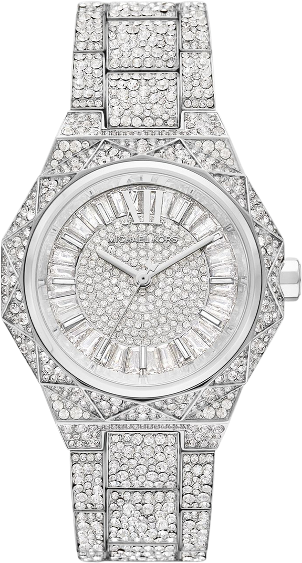 Michael Kors Iced out Silver 44mm  Superior Watch Shop