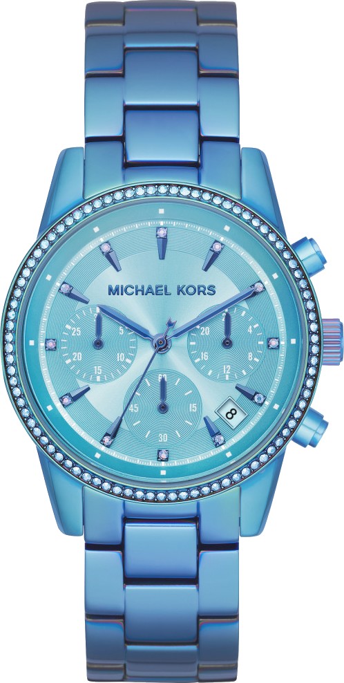 Michael Kors MK6684 Ritz Iridescent Blue Watch 37mm