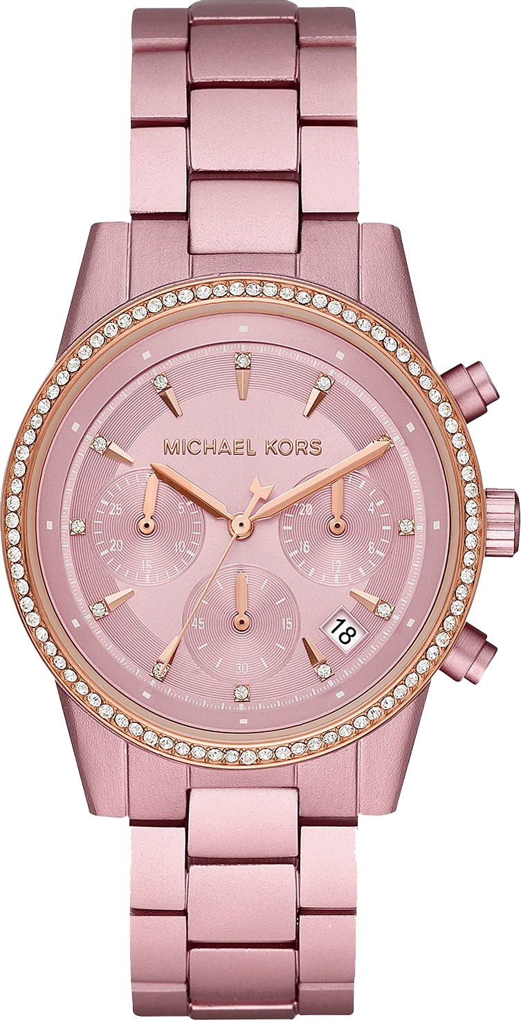 Michael Kors Ritz Chronograph Pink Aluminum Watch  Green Tree Mall