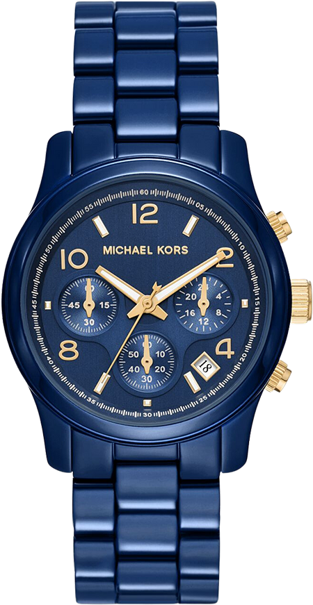 Amazoncom Michael Kors Bradshaw Chronograph Navy Leather Watch Model  MK2960  Clothing Shoes  Jewelry