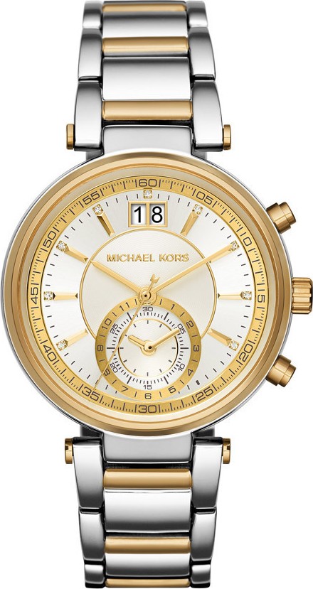 Michael Kors MK6225 Sawyer Silver-gold Watch 39mm