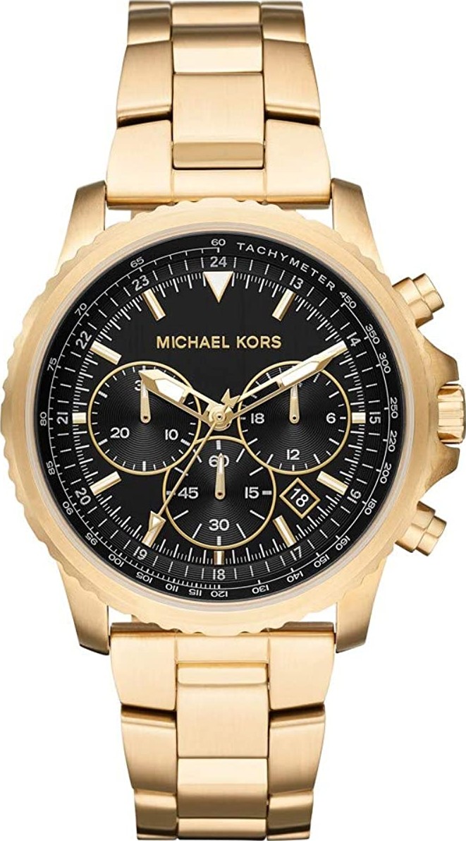 Introducir 44+ imagen michael kors chronograph watch gold
